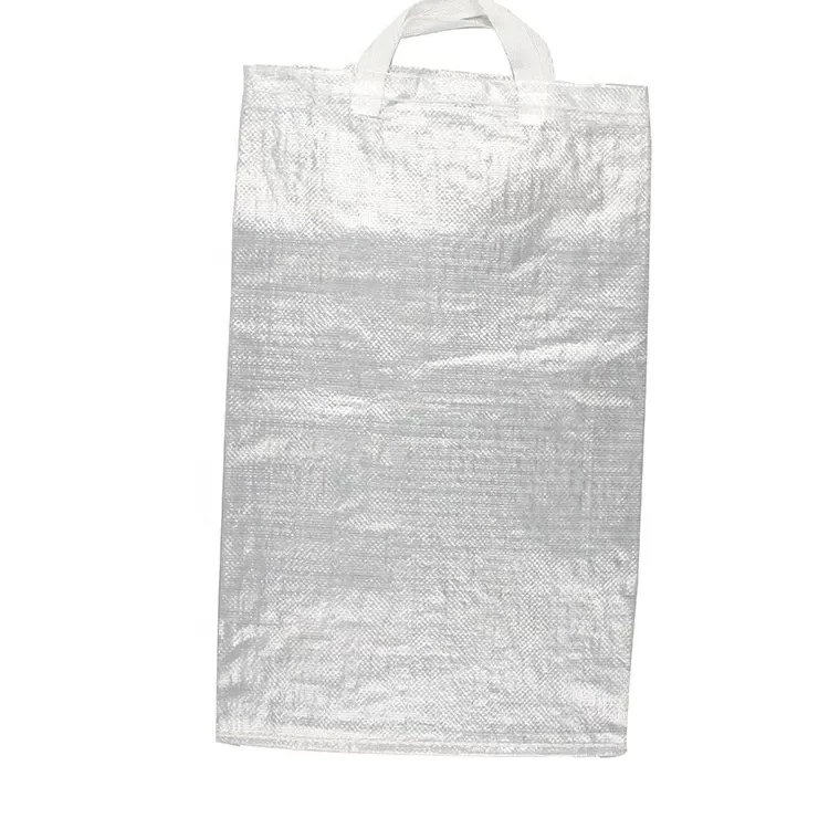 Biodegradable pp woven bags with handles for supermarket shopping