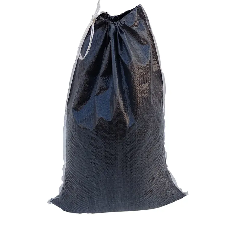 Custom Design 25kg 50kg Reusable waterproof PP woven bag with tie string